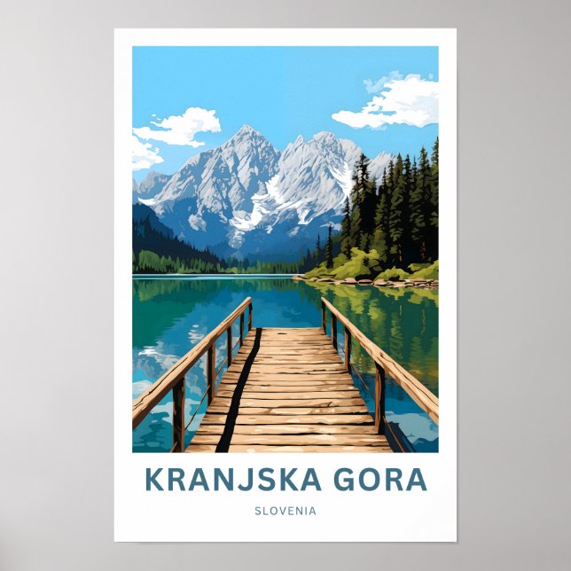 Kranjska Gora Slovenska Travel Skriv ut Poster (Framsidan)