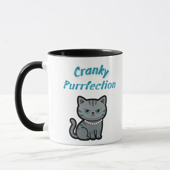 Krank perfection – Rolig kattattityd Mugg (Vänster)