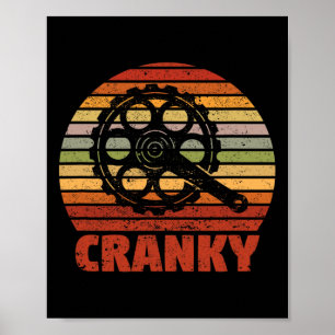 Krank Rolig Cykelälskare Vevar Cykelåkare Mountain Poster