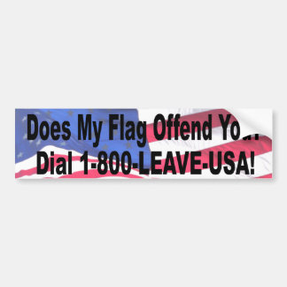 Kränker min flagga dig? bildekal
