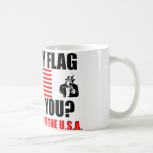 Kränker min flagga dig? kaffemugg