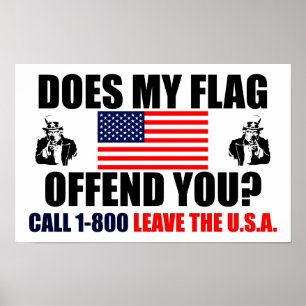 Kränker min flagga dig? poster