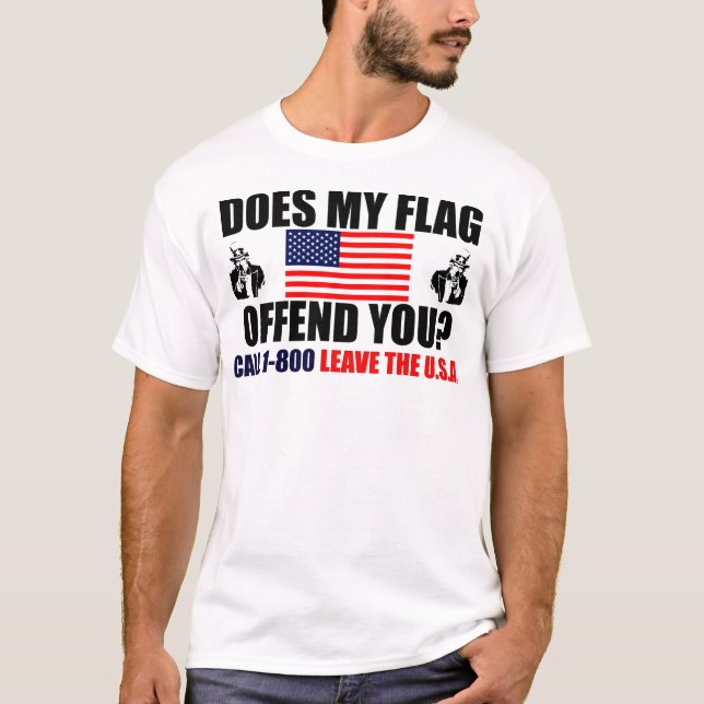 Kränker min flagga dig? t-shirt (Framsida)