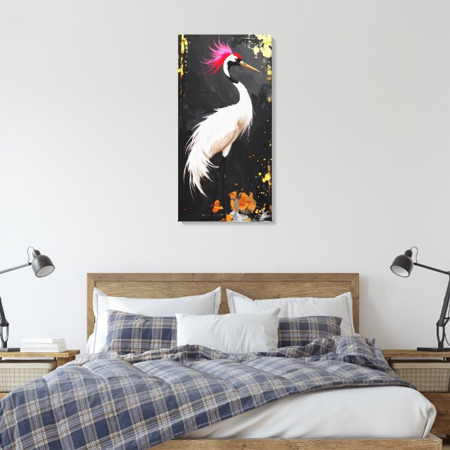 Krankonst - samtida asiatiskt inspirerad design canvastryck (Insitu (sovrum))