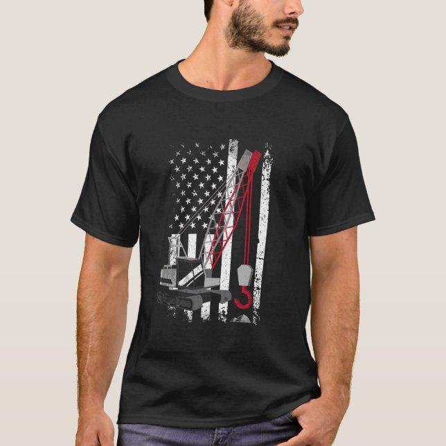 Kranoperatör Heavy Equipment Operator Konstruktion T Shirt (Framsida)