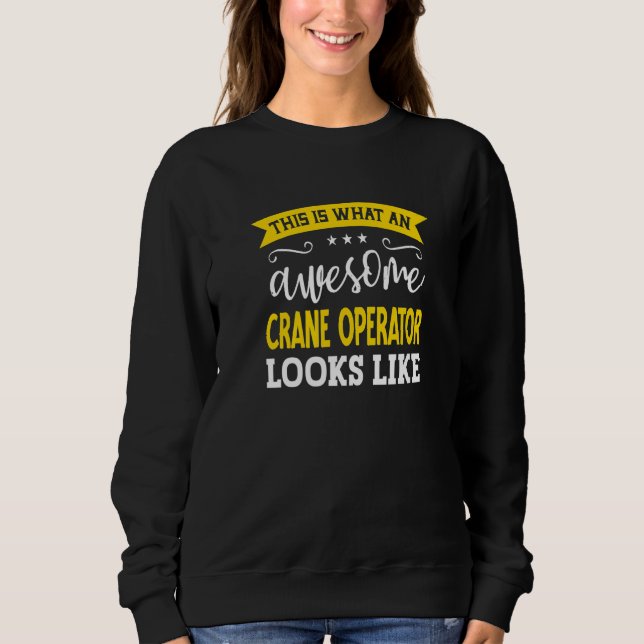 Kranoperatör Jobbtitel Anställd Arbetare Kranopera T Shirt (Framsida)