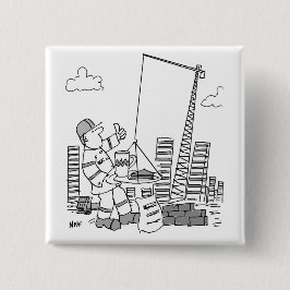 Kranoperatör på byggarbetsplats knapp