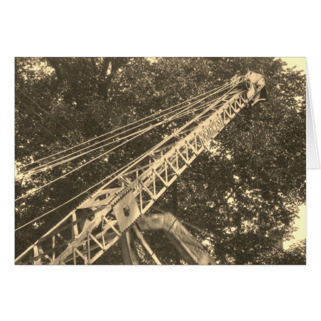 Kranoperatören Northwest Crane OPERATING INGENJÖR Hälsningskort (Framsidan Horizontal)