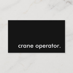 kranoperatören. visitkort