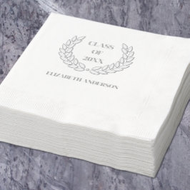 Krans av blad Examen Folie Präglade Servetter