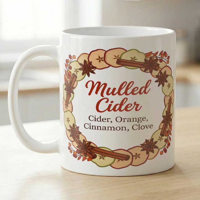 Krans för kryddad äppelmust - mysig julrecept kaffemugg (Skapare uppladdad)