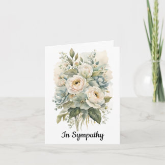 Krans med kräm och blå blommor kort
