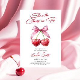 Krans på toppen rosa slinga Baby Shower-inbjudan Inbjudningar