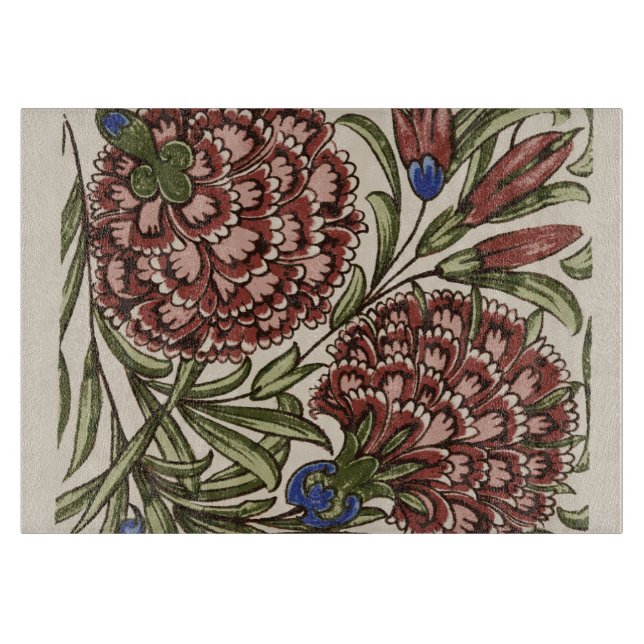 Kransblomma Kakelplatta Antik Rustik De Morgan Art (Framsidan)
