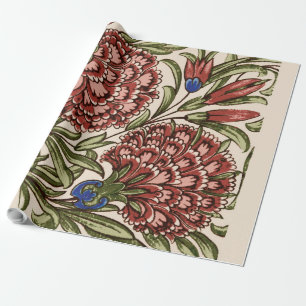 Kransblomma Kakelplatta Antik Rustik De Morgan Art Presentpapper