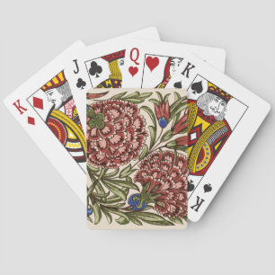 Kransblomma Kakelplatta Antik Rustik De Morgan Kon Casinokort