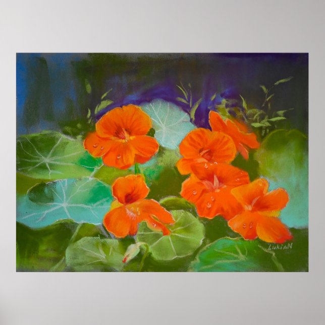 Kransblomning Blommar - Botanisk Pastell Poster (Framsidan)