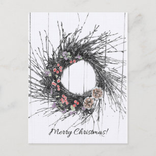 Kranschristmas-kort Helg Vykort