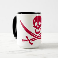 Kranskalle & svärd Piratflagga av Calico Jack