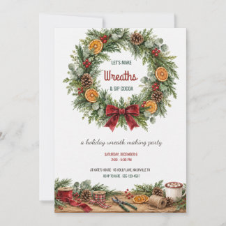 Kransmakningsparty Julverkstad Invitation Inbjudningar