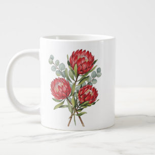 Kransprotea Bouquet Vattenfärg Jumbo Mugg