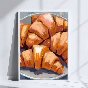 Kranssocker Färsk Bageri Akvarellmålning Poster