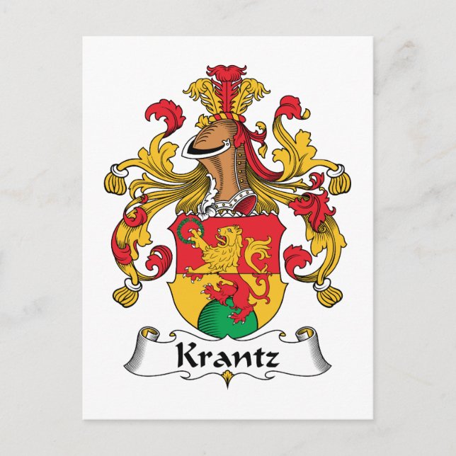 Krantz Family Crest Vykort (Framsida)