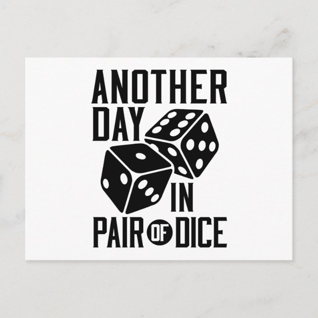 Kraps kasino ännu en dag i Dice-paret Vykort (Framsida)