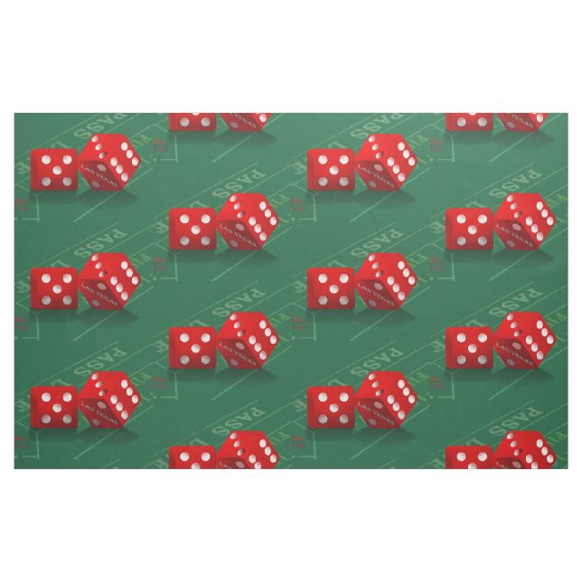 Krapsbord med Las Vegas-tärningar Tyg (Fat Quarter)