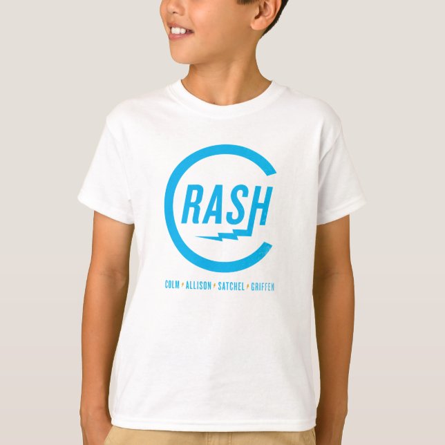 Krasch - cyan-logotyp t-shirt (Framsida)