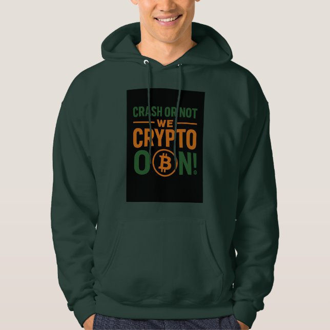 Krasch eller inte – vi kryptoar på! Trader Hoodie (Framsida)