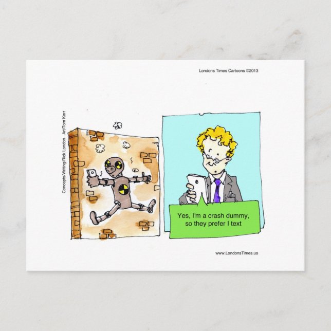 Krasch Text Dummy Rollig Vykort (Framsida)