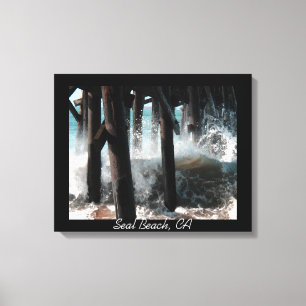 Krasch Vågar - Seal Beach Pier Wrapped Canvas