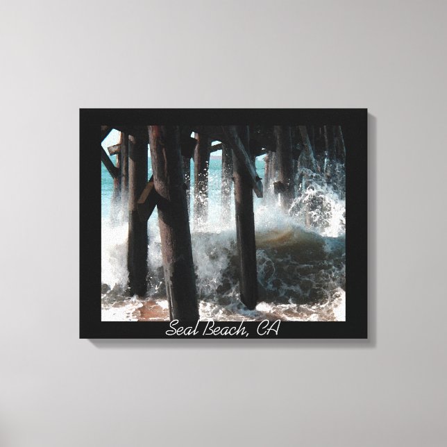 Krasch Vågar - Seal Beach Pier Wrapped Canvas (Framsida)
