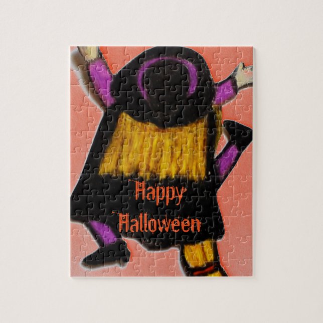 Kraschad Halloween-häxa pussel (Vertikal)