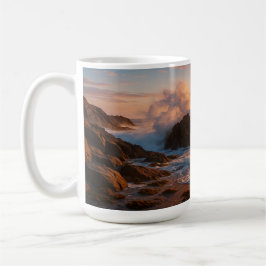 Kraschar Vågar vid Sunset Kaffemugg