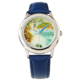 Kraschar Vinkar vattenfärg Armbandsur