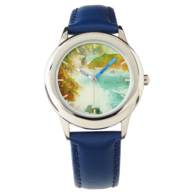 Kraschar Vinkar vattenfärg Armbandsur (Framsida)