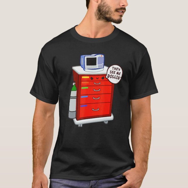 kraschcart rrrt snabbsvar iku sjuksköterska t shirt (Framsida)