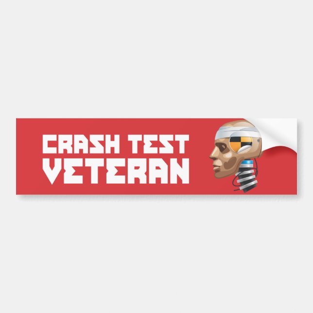 Kraschen testar veteran bildekal (Framsidan)