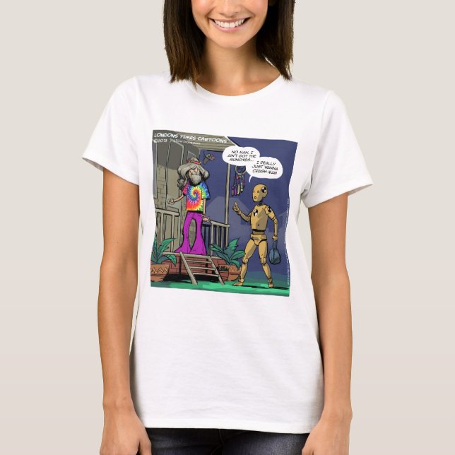 Kraschtest Hippie Rolig Tee Shirt (Framsida)