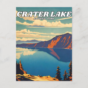 Kratarens Sjö nationalparksillustrationsklass Vykort