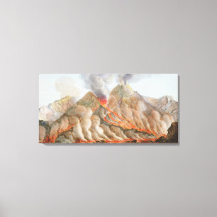 Krater av Mount Vesuvius från en original- Canvastryck
