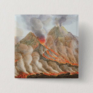 Krater av Mount Vesuvius från en original- Knapp