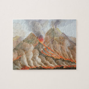 Krater av Mount Vesuvius från en original- Pussel