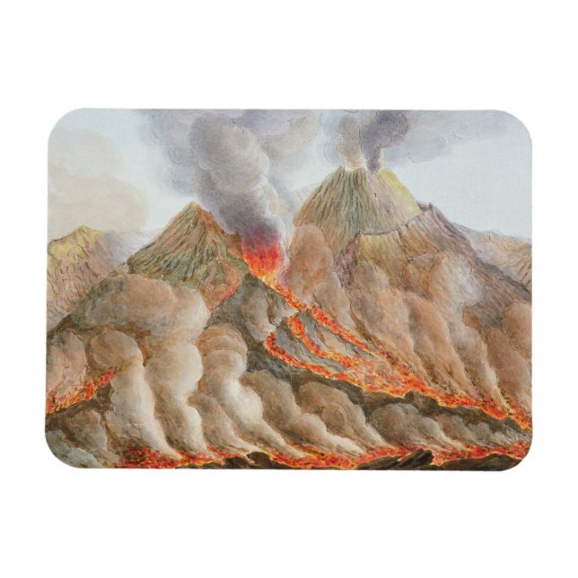 Krater från berget Vesuvius från teckning Magnet (Horisontell)