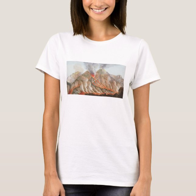 Krater från berget Vesuvius från teckning Tröja (Framsida)