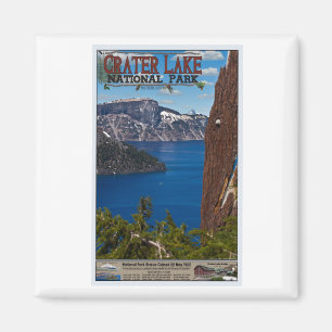 Krater sjö - informativ affisch magnet