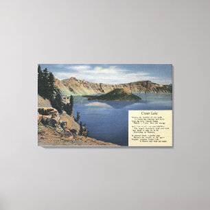 Krater sjö, Oregon - observation Canvastryck