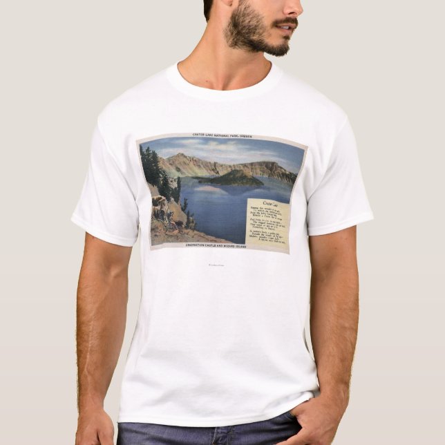 Krater sjö, Oregon - observation T-shirt (Framsida)